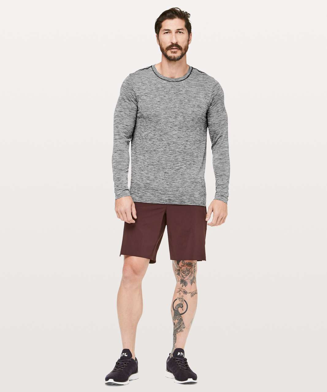 Lululemon Metal Vent Tech Surge Long Sleeve - Black / White