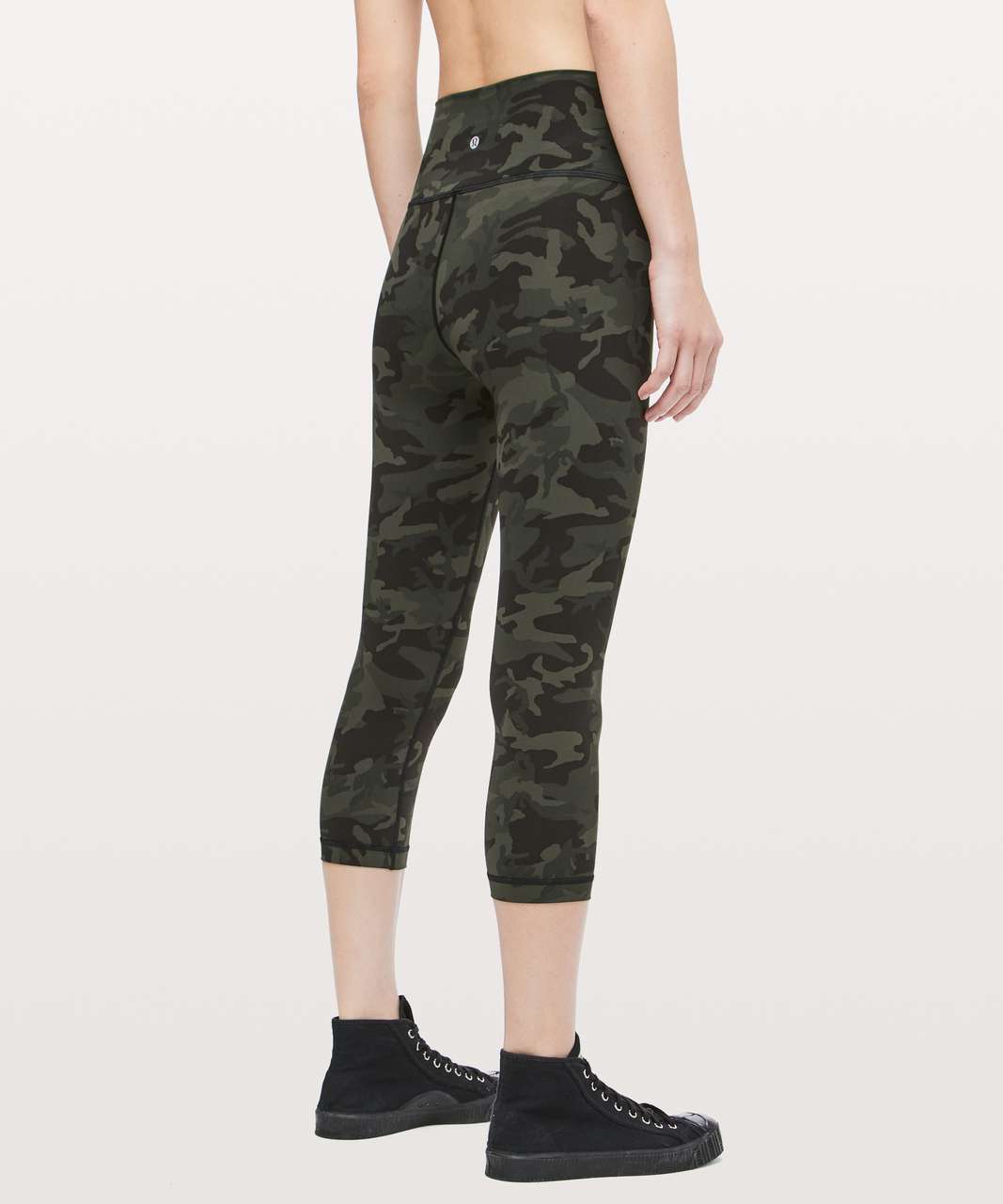 Lululemon Wunder Under Crop (Hi-Rise) *Full-On Luxtreme 21 - Incognito Camo  Multi Gator Green - lulu fanatics