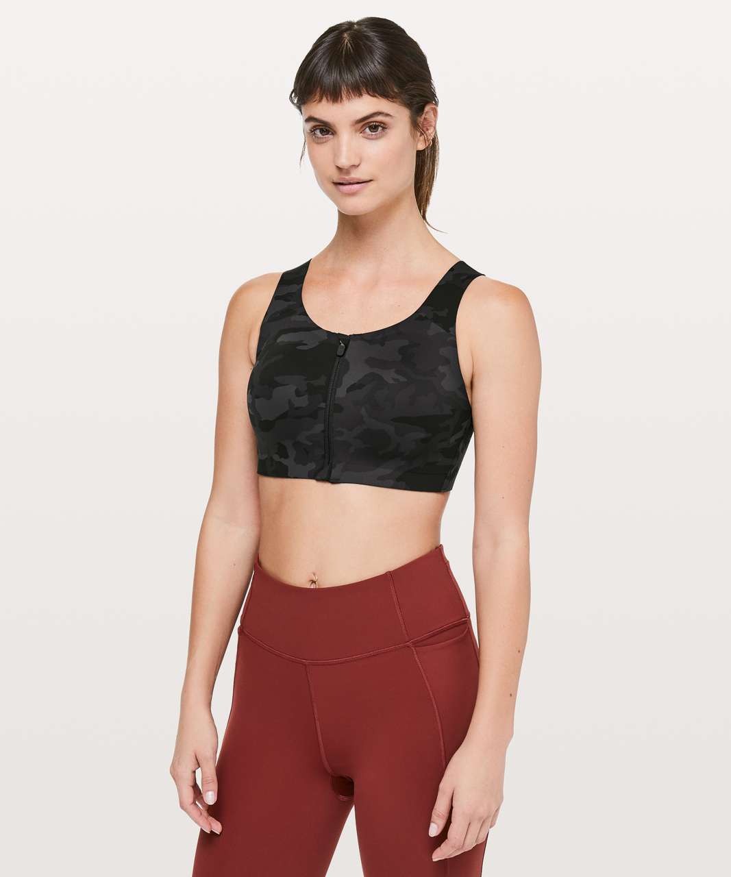 Lululemon Enlite Bra *Zip Front - Incognito Camo Multi Grey (Second Release)