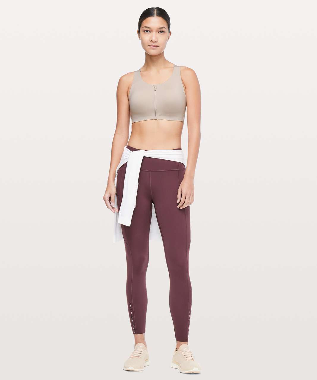 Lululemon Enlite Bra *Zip Front - Barely Beige