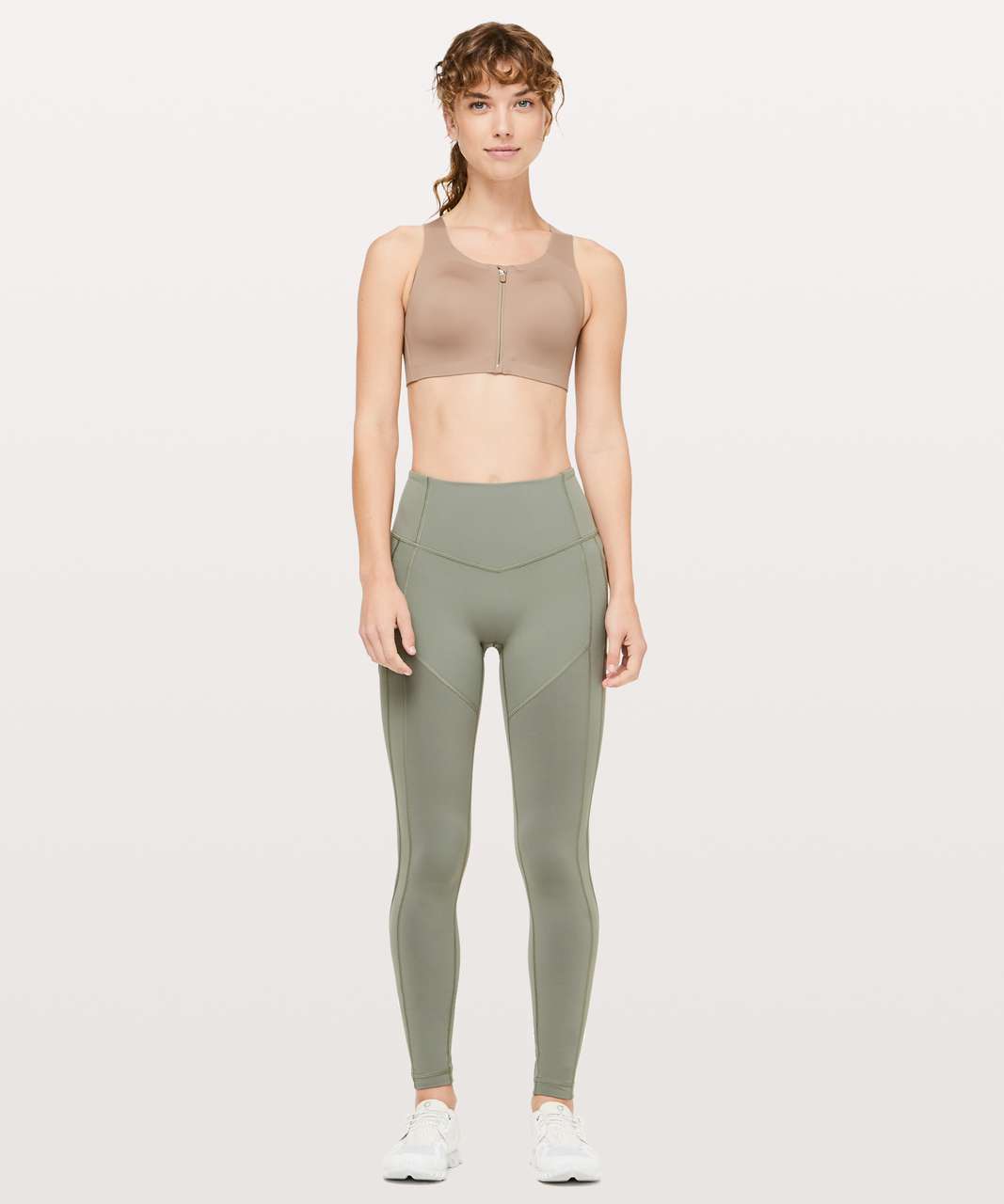 Lululemon Enlite Bra *Zip Front - Soft Sand - lulu fanatics