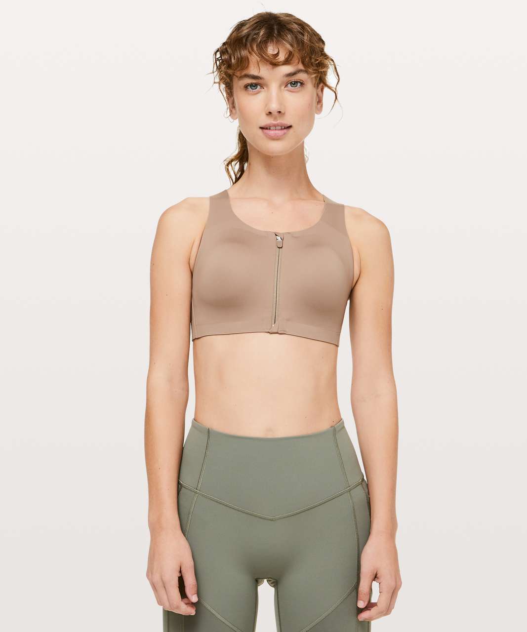 Lululemon Enlite Bra *Zip Front - Soft Sand