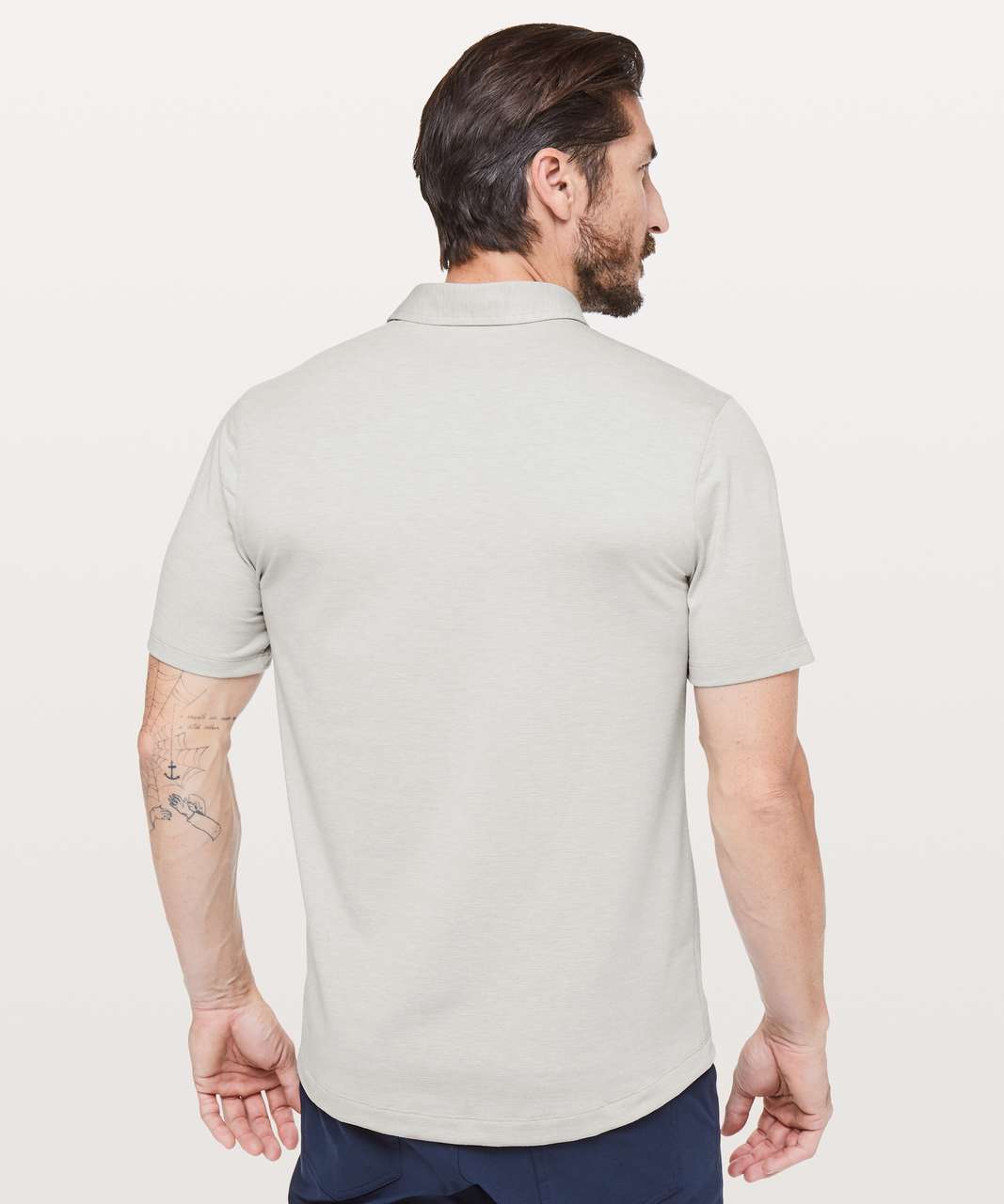 Lululemon Evolution Polo - Heathered Moon Shine - lulu fanatics