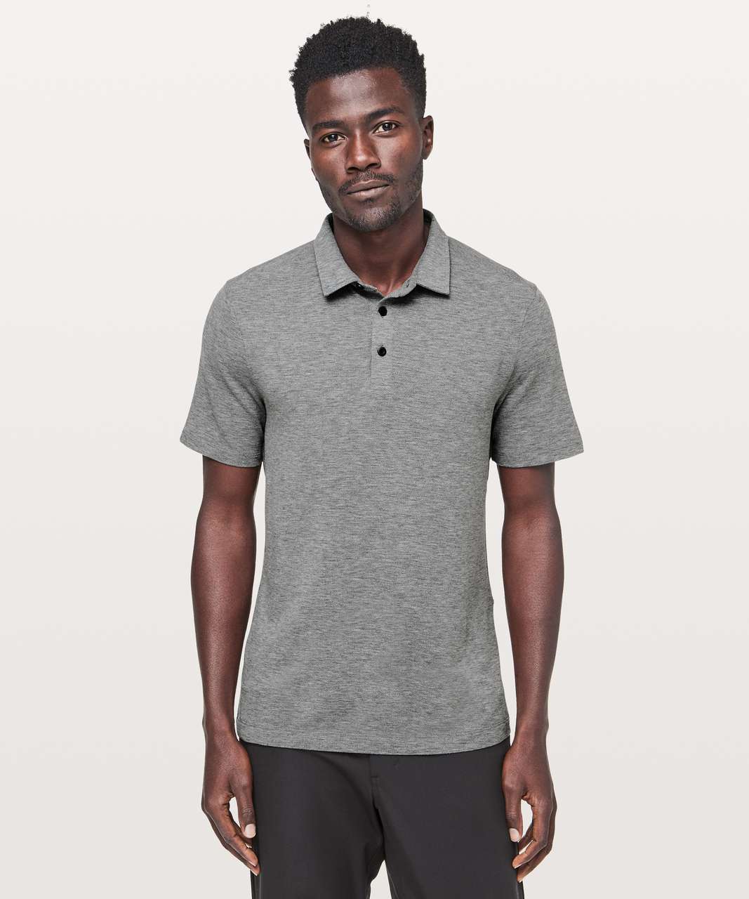 Lululemon Evolution Polo - Heathered Black (Fifth Release)