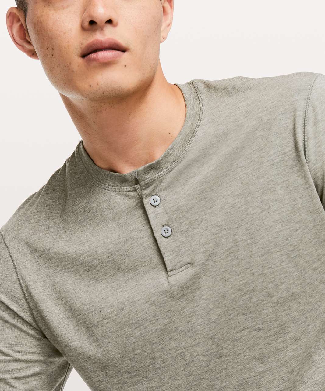 Lululemon 5 Year Basic Long Sleeve Henley - Heathered Nomad