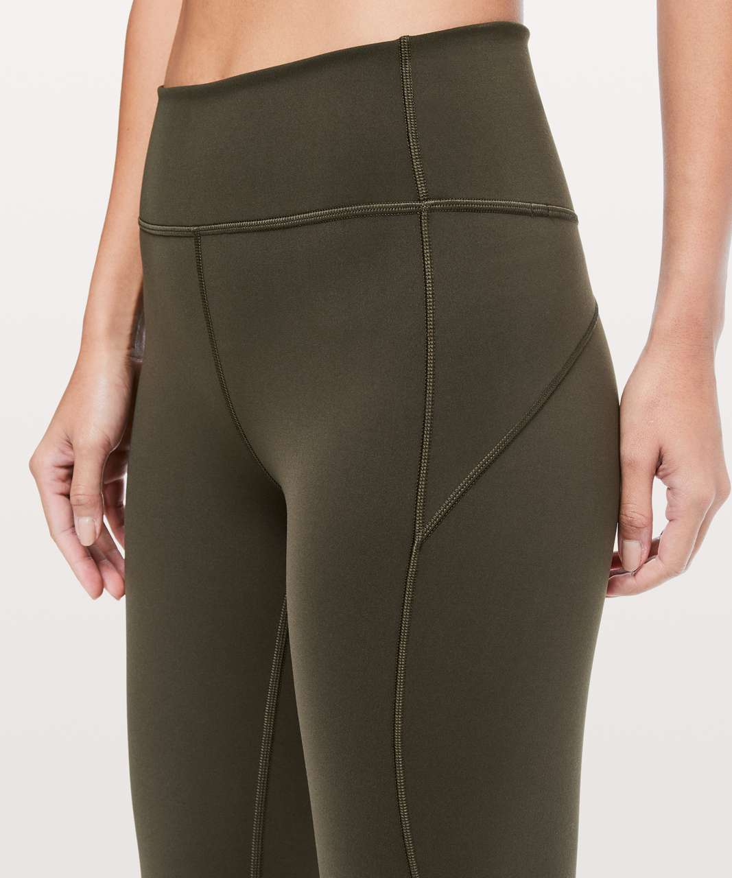 Lululemon In Movement Crop *Everlux 19" - Dark Olive