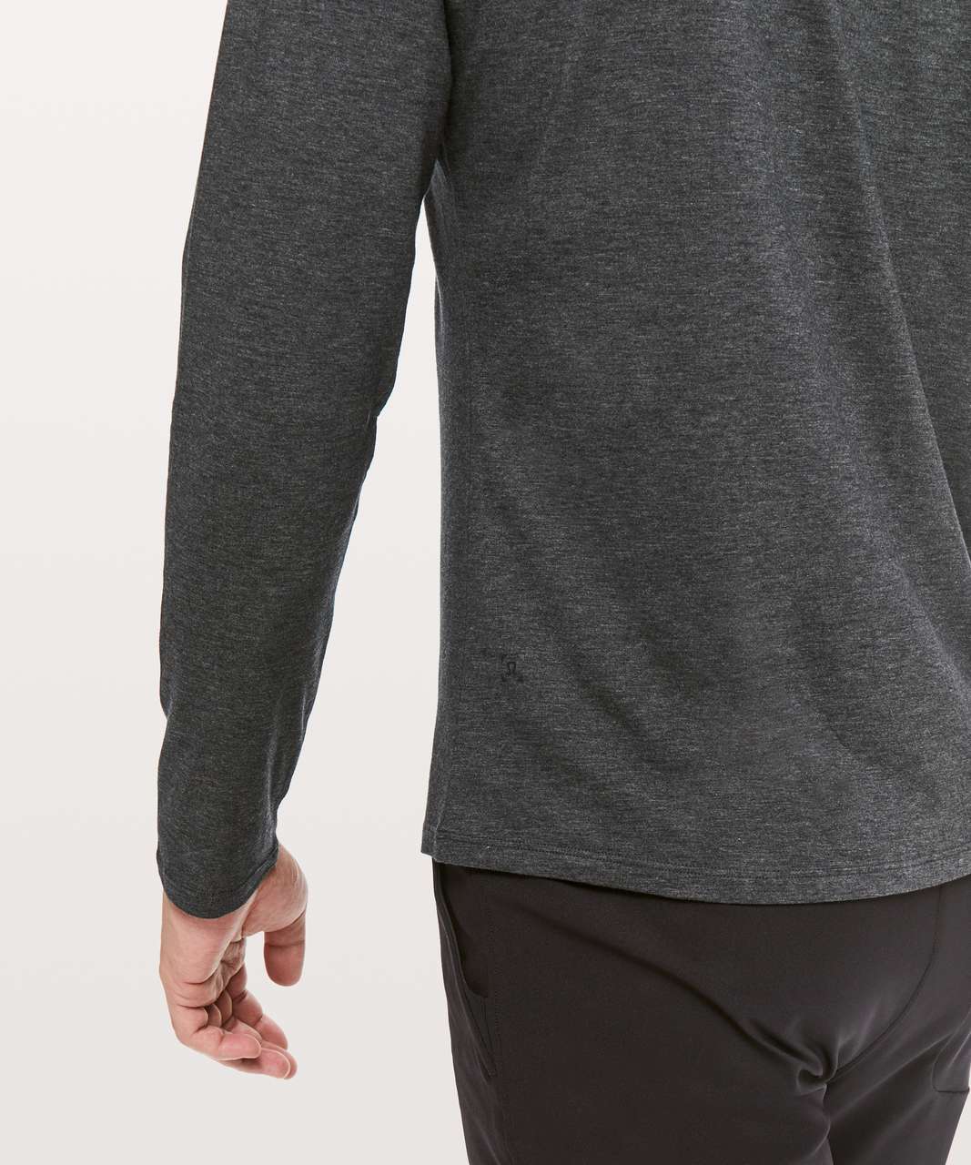 Lululemon 5 Year Basic Long Sleeve Henley - Heathered Black