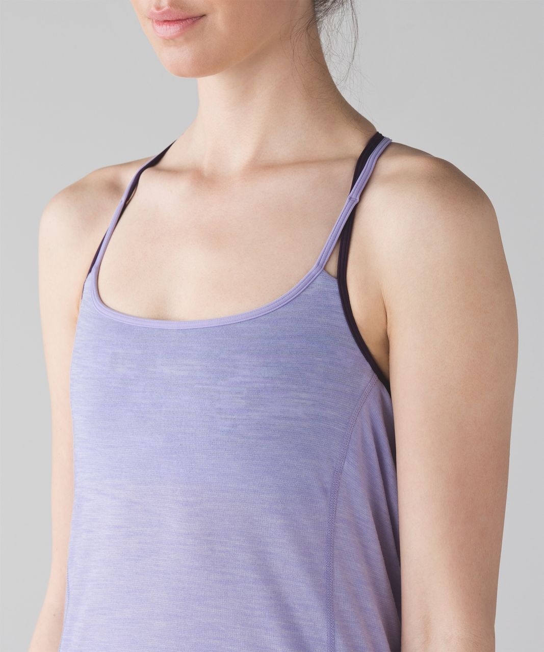 Lululemon Lighten Up Tank - Heathered Lilac / Blurry Belle Multi / Deep Zinfandel