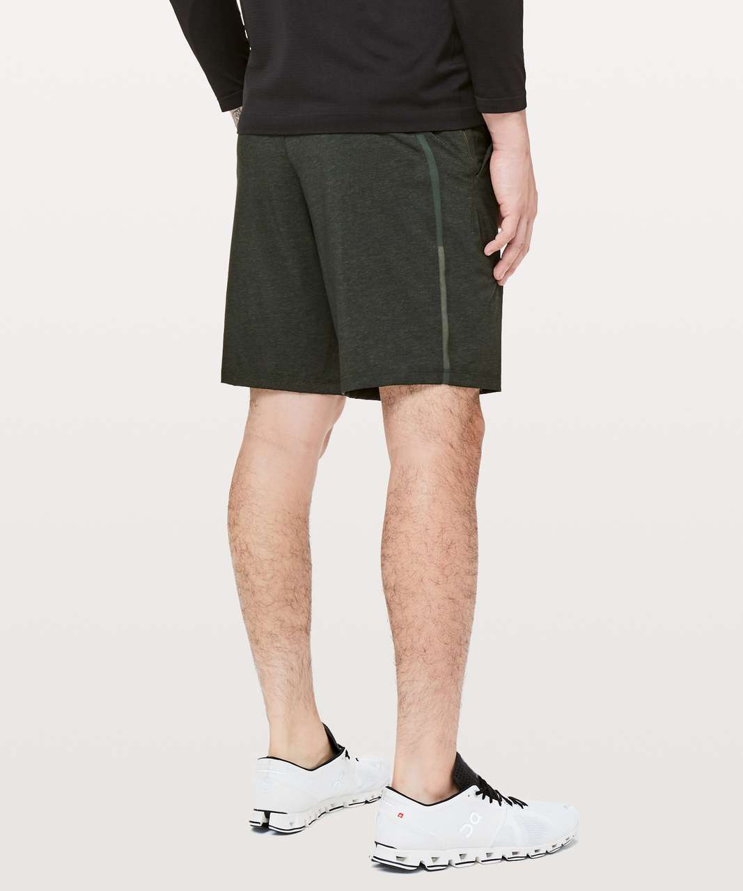 Lululemon Pace Breaker Short *9" Updated - Heathered Texture Printed Dark Olive