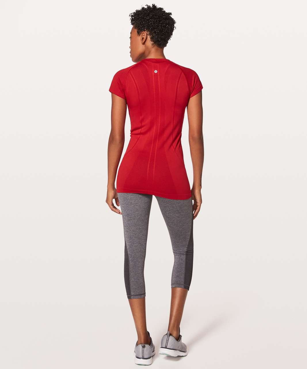 Lululemon Swiftly Tech Short Sleeve Crew - Dark Red / Dark Red