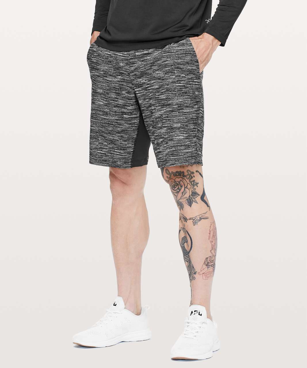 Lululemon Textured Training Short Sleeve Shirt - Glitch Code Camo Jacquard  Black Obsidian - lulu fanatics