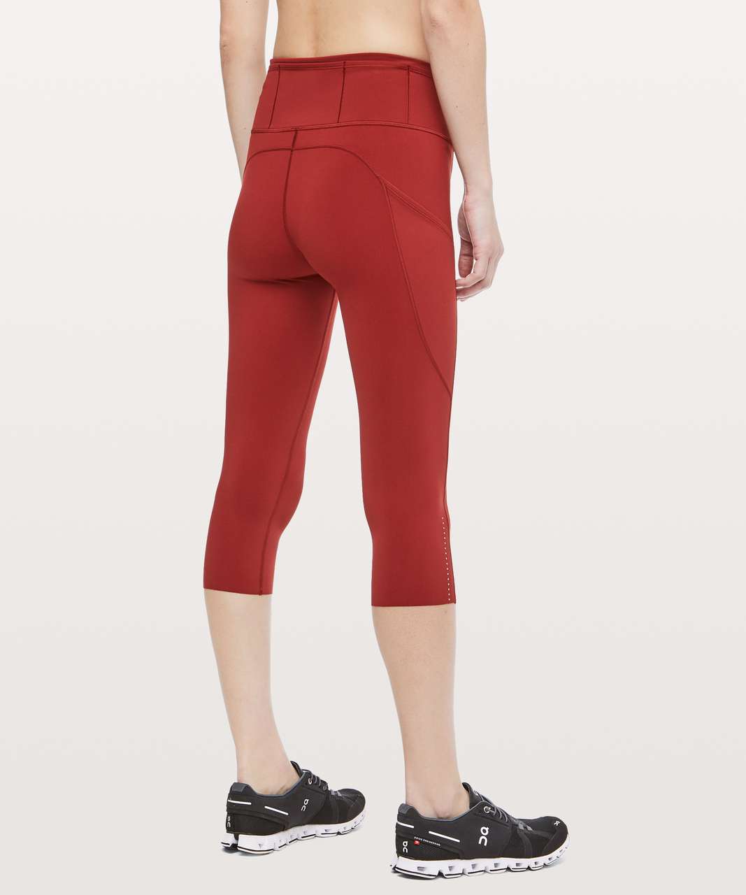 Lululemon Fast & Free Crop II *Nulux 19" - Dark Sport Red