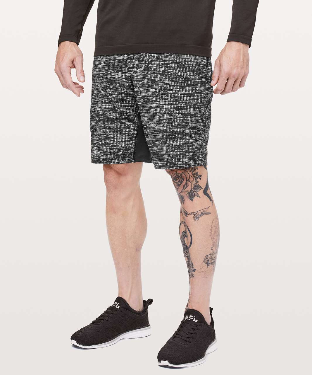 Lululemon Textured Training Short Sleeve Shirt - Glitch Code Camo Jacquard  Black Obsidian - lulu fanatics