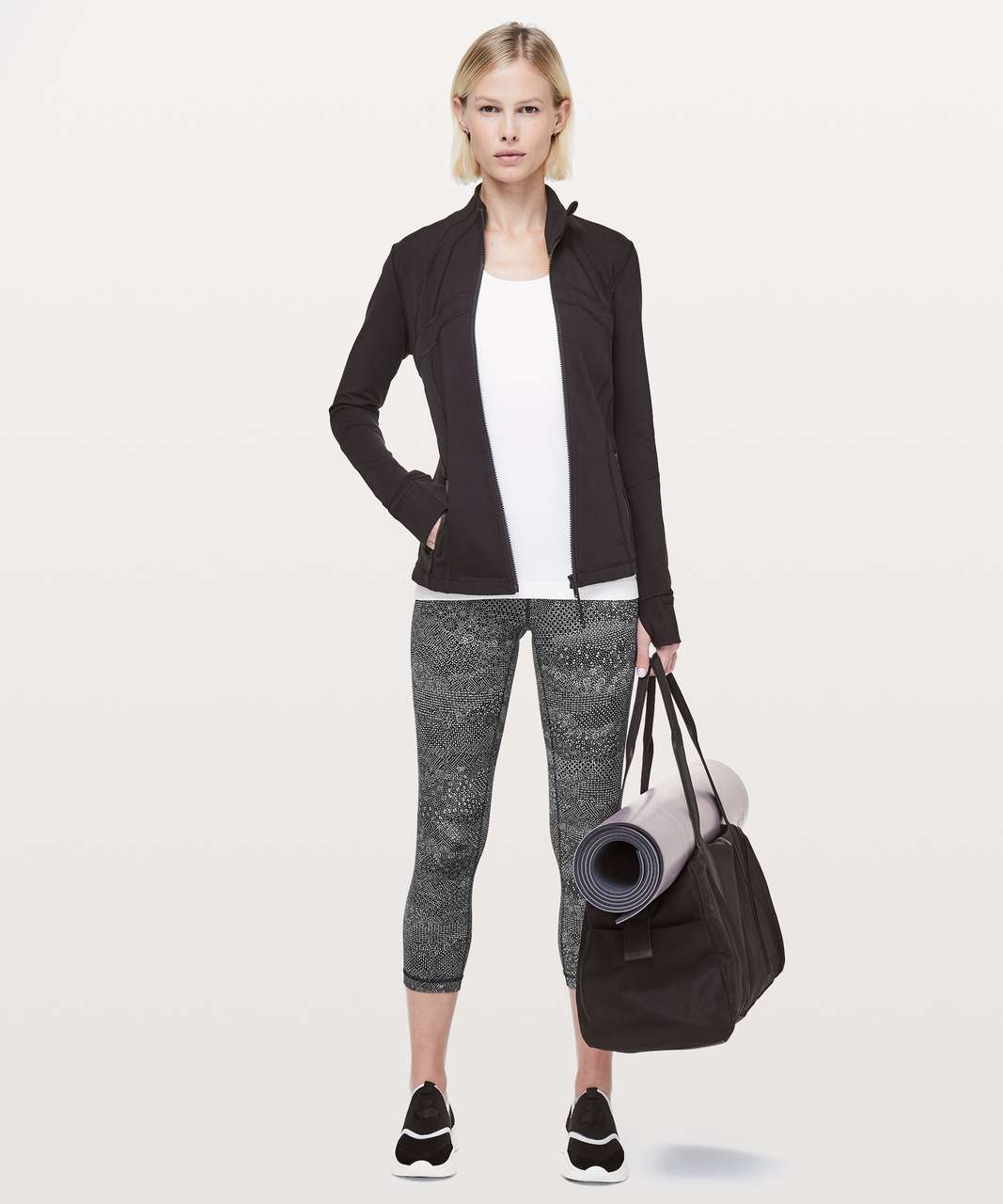 Lululemon Align Crop *21" - Meisai Ice Grey Black