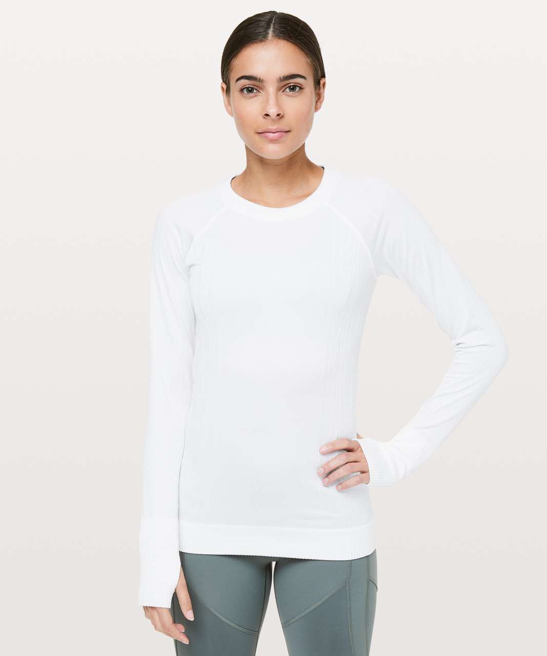 Lululemon Rest Less Pullover - White / White (Sixth Release)