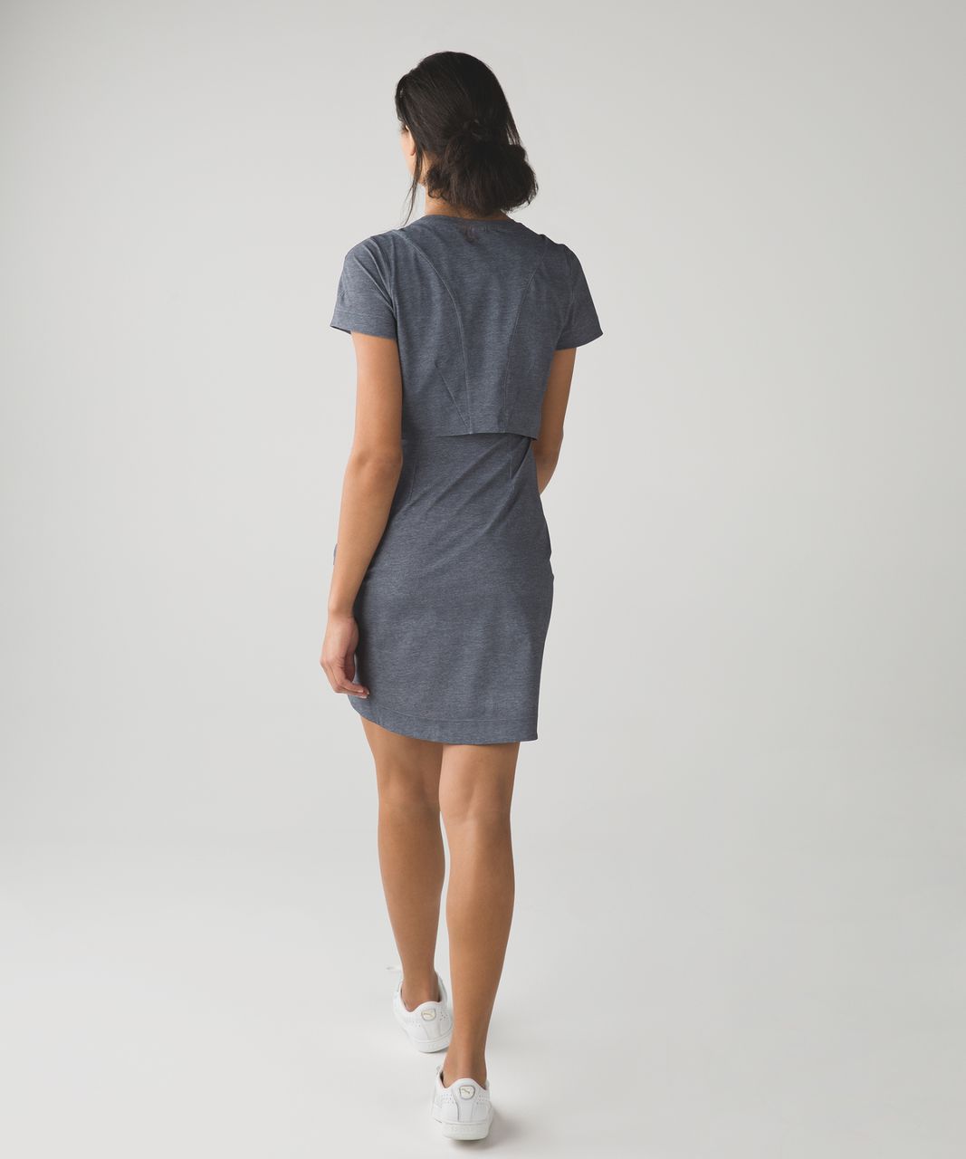 Lululemon &go Endeavor Dress - Heathered Texture Printed Greyt Deep Coal