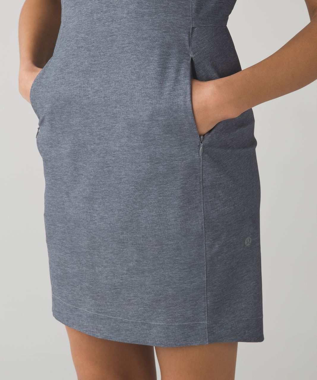 Lululemon &go Endeavor Dress - Heathered Texture Printed Greyt Deep Coal