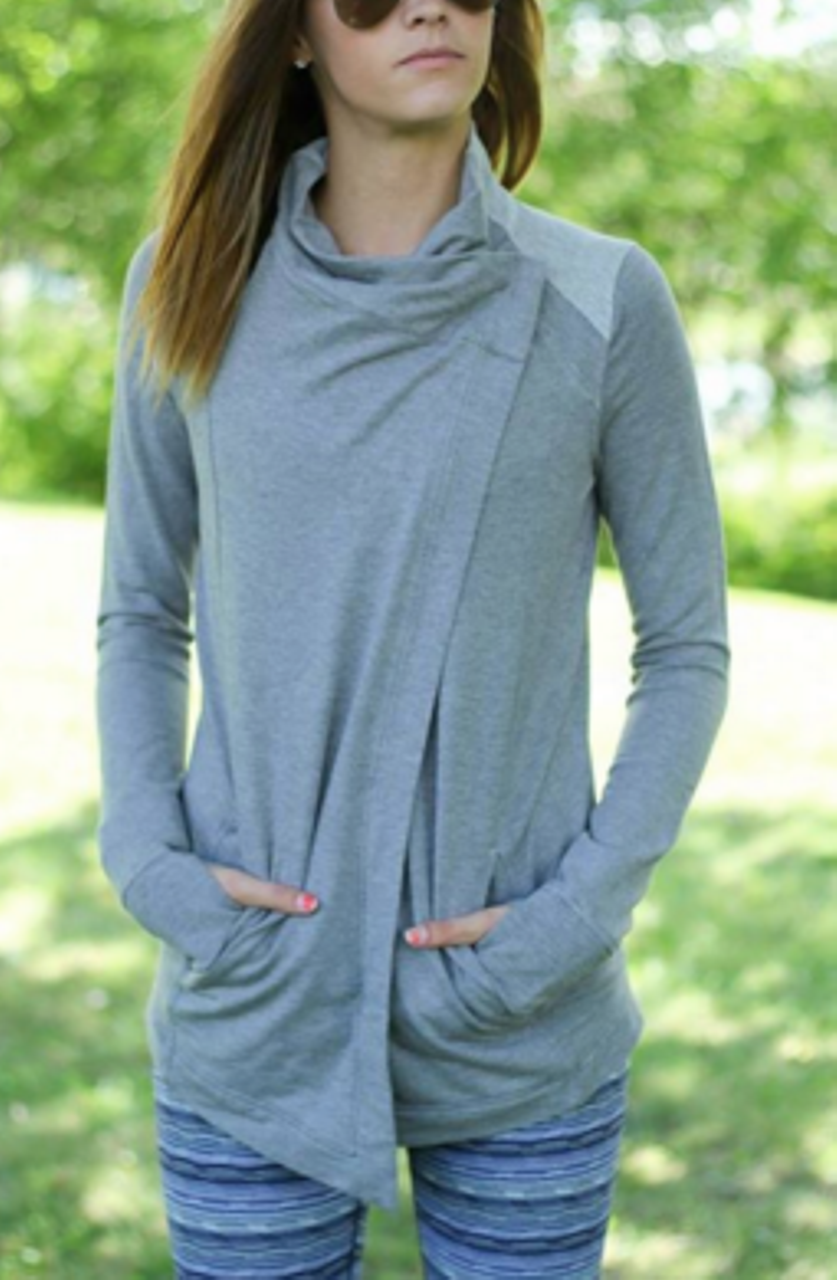 Lululemon Coast Wrap II - Heathered Medium Grey