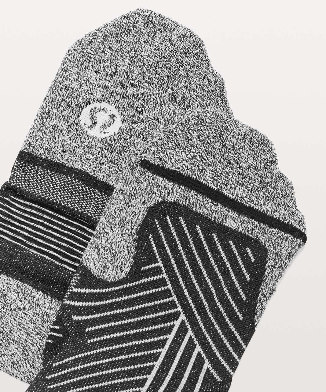 Lululemon Speed Sock *Silver - Black / White