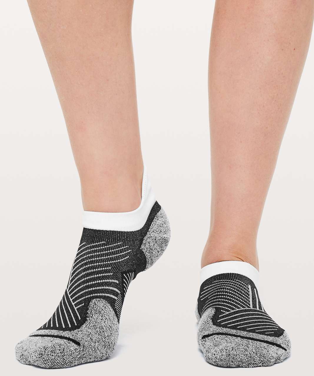 Lululemon Speed Sock *Silver - Black / White