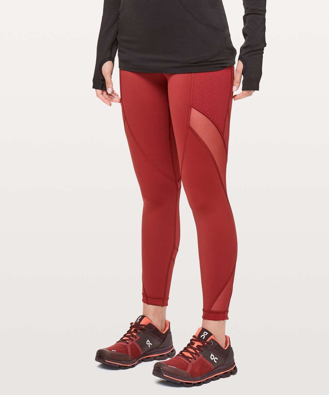 Lululemon Run Smoothly Crop *23" - Dark Sport Red