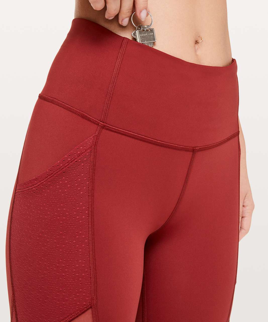 Lululemon Run Smoothly Crop *23" - Dark Sport Red