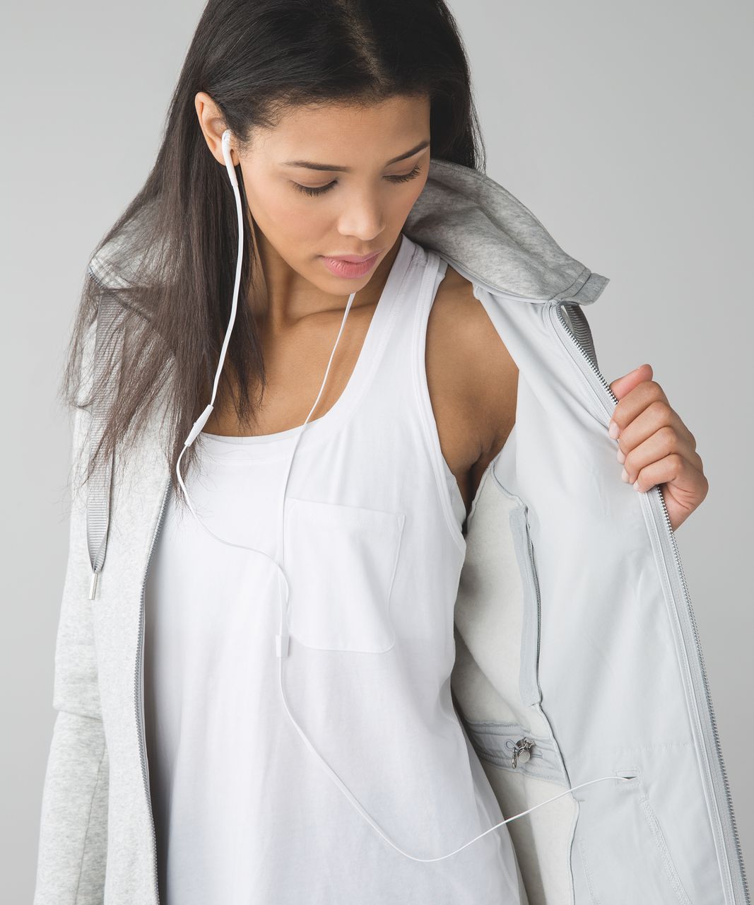 Lululemon &go Take-Off Fleece - Heathered Light Grey