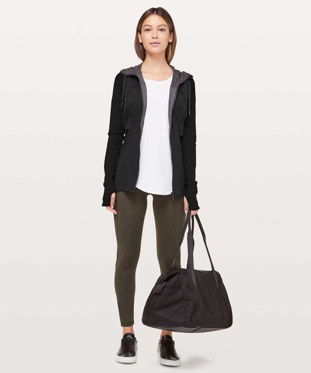 Lululemon Dance Studio Jacket Rib Sleeve - Black / Heathered Black