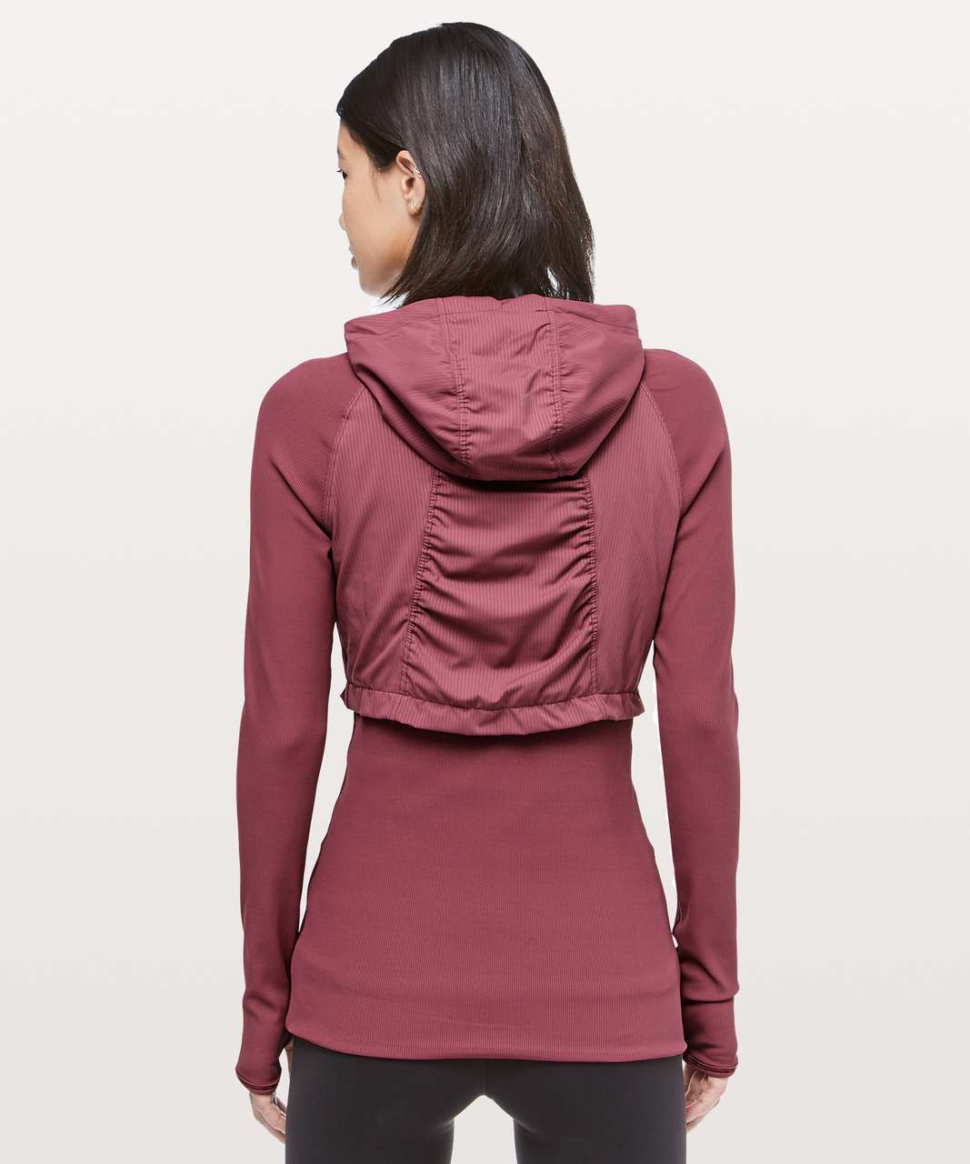 Lululemon Dance Studio Jacket Rib Sleeve - Misty Merlot / Heathered Misty Merlot