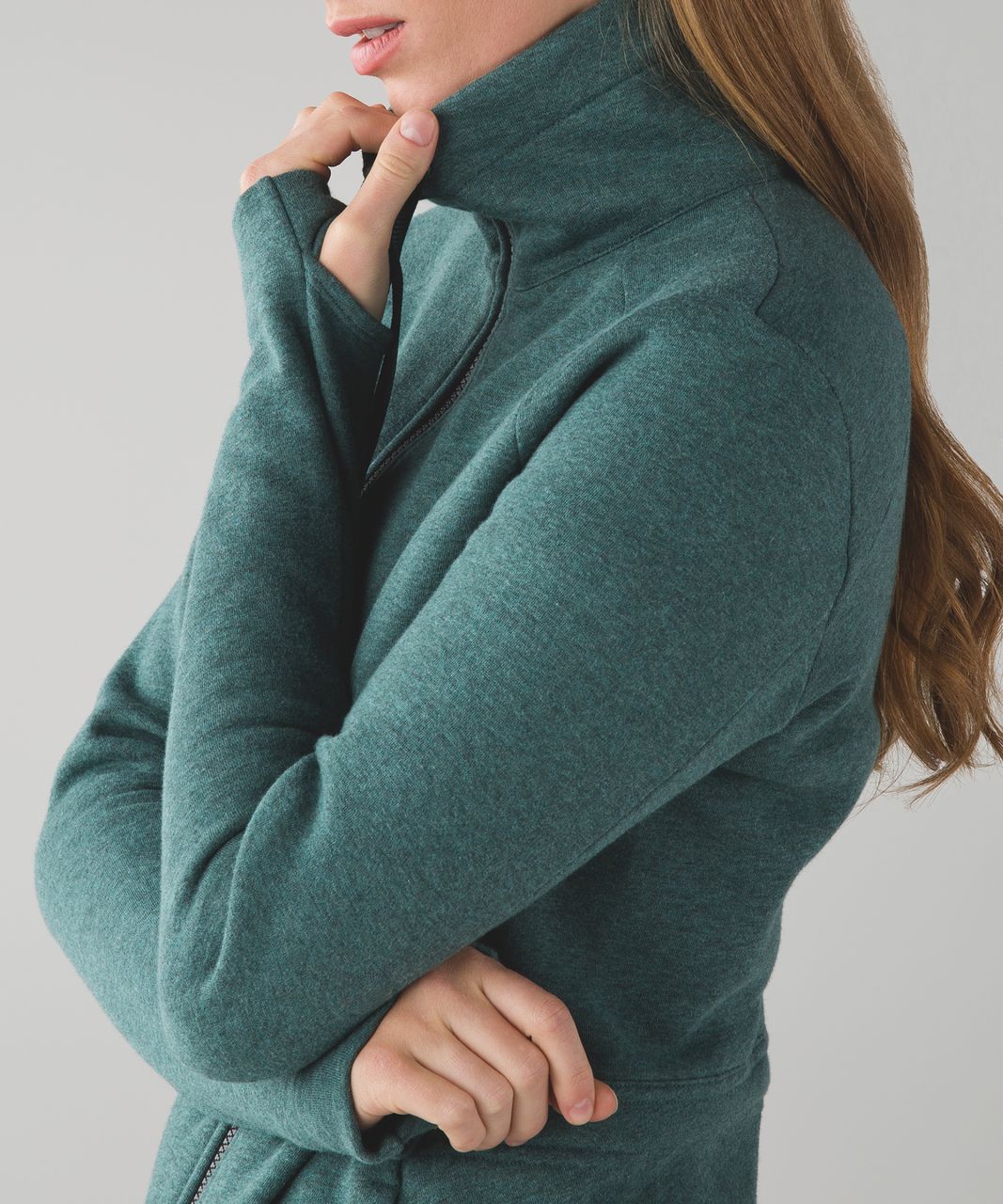 Lululemon &go Take-Off Fleece - Heathered Deep Green