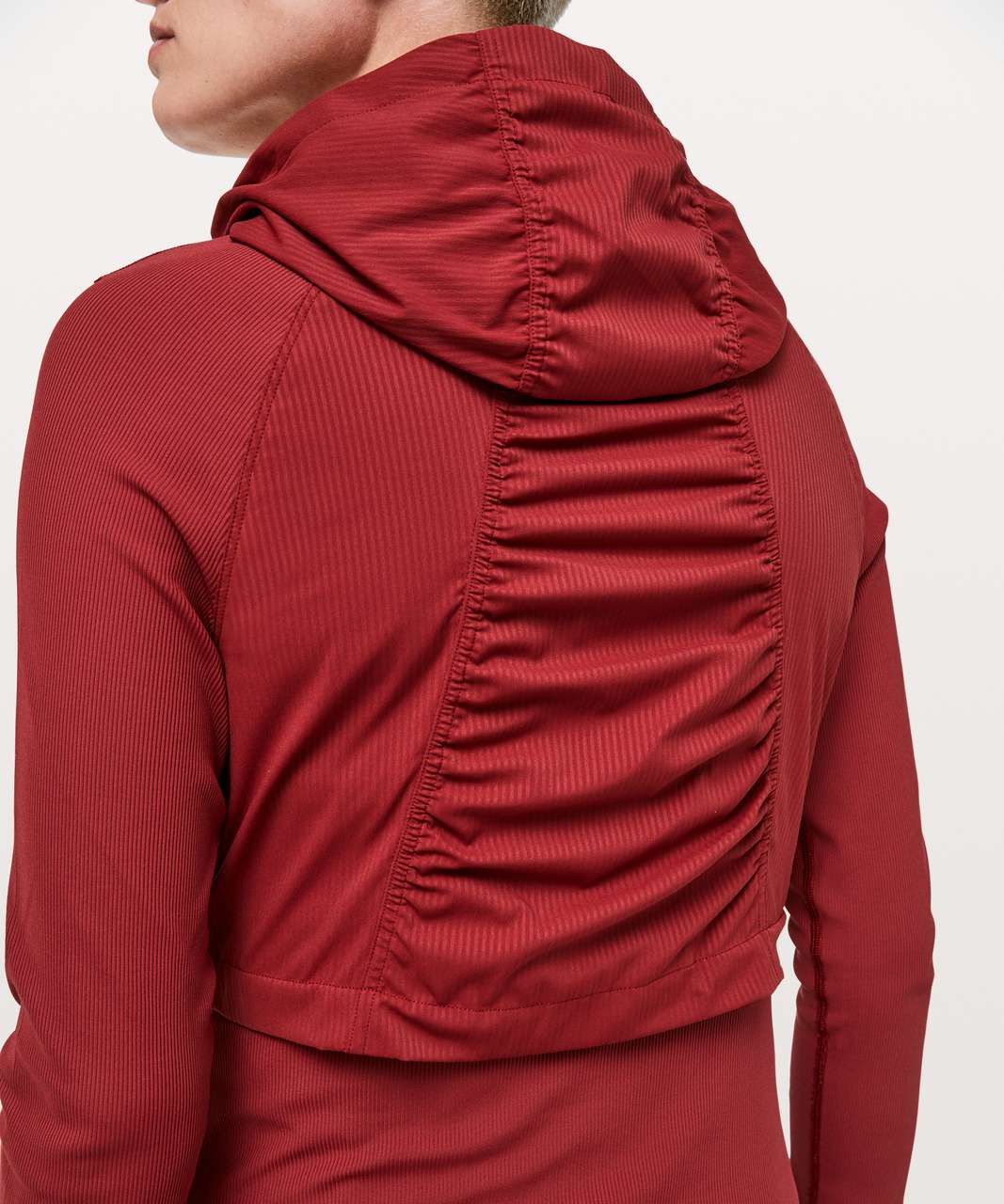 Lululemon Dance Studio Jacket Rib Sleeve - Dark Sport Red / Heathered Dark Sport Red