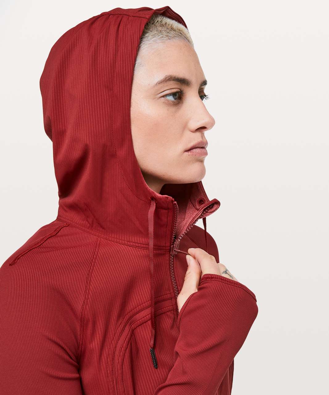 Lululemon Dance Studio Jacket Rib Sleeve - Dark Sport Red / Heathered ...