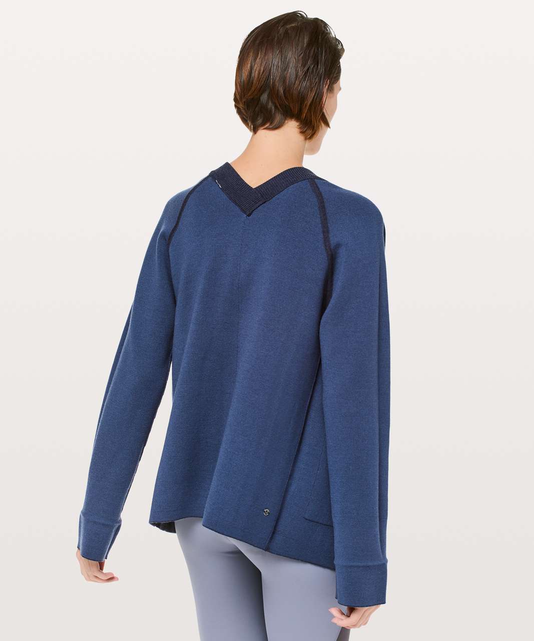 Lululemon Reverse Me Wrap - Heathered Deep Indigo / Gatsby Blue