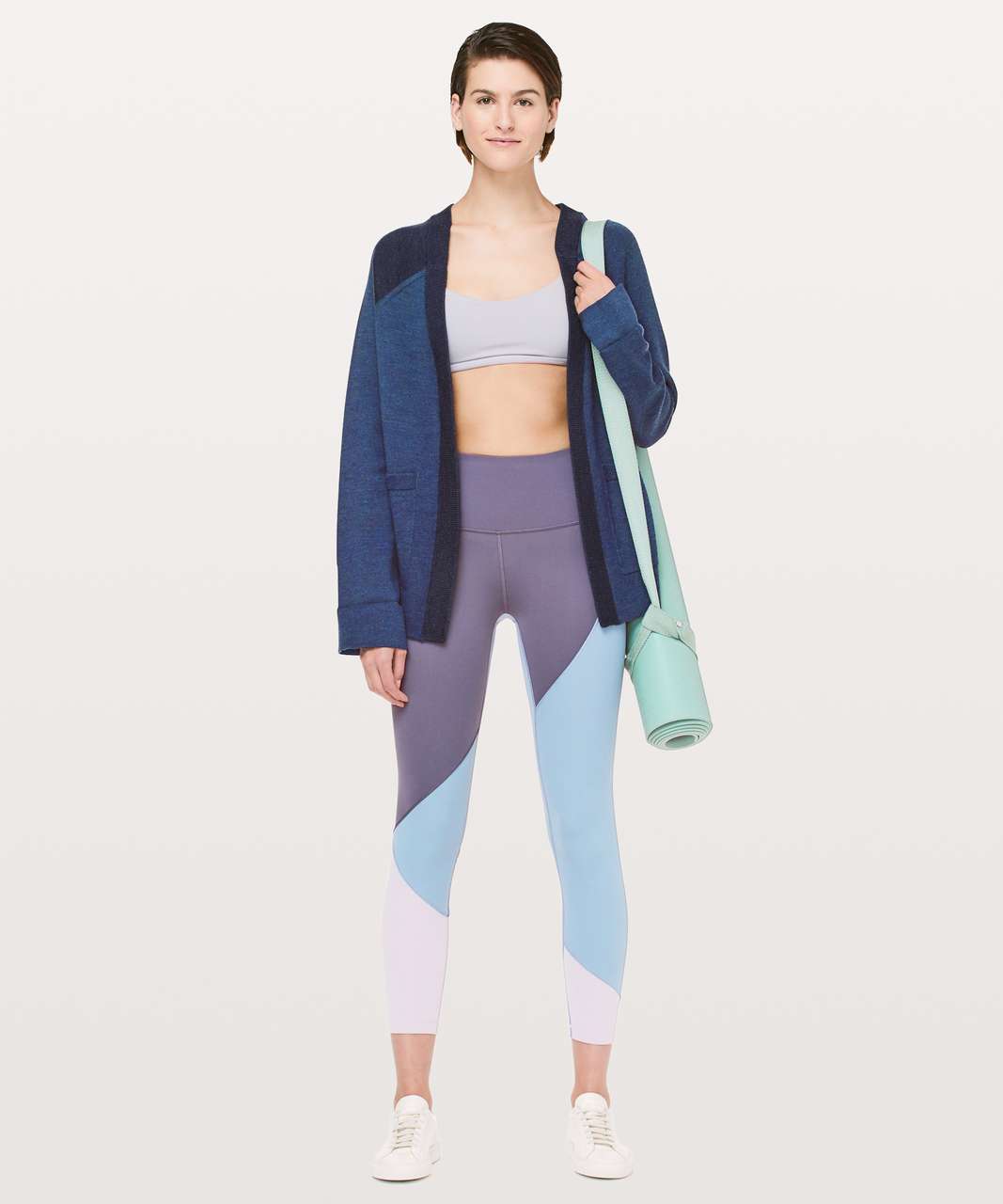 Lululemon Reverse Me Wrap - Heathered Deep Indigo / Gatsby Blue