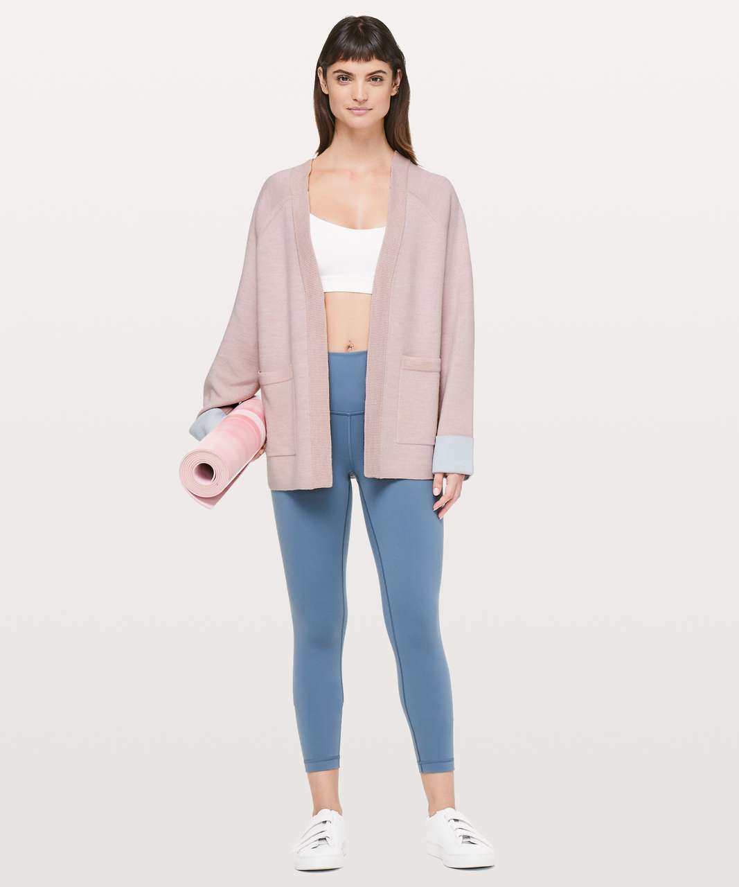 Lululemon Reverse Me Wrap - Heathered Misty Pink / Heathered Chalk