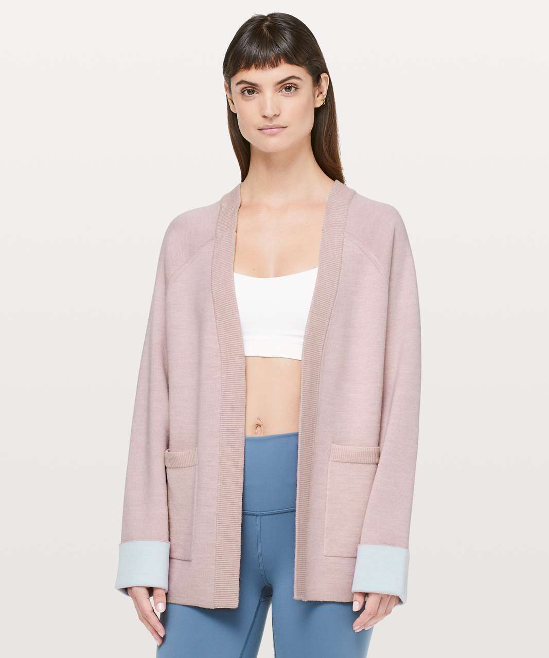 Lululemon Reverse Me Wrap - Heathered Misty Pink / Heathered Chalk