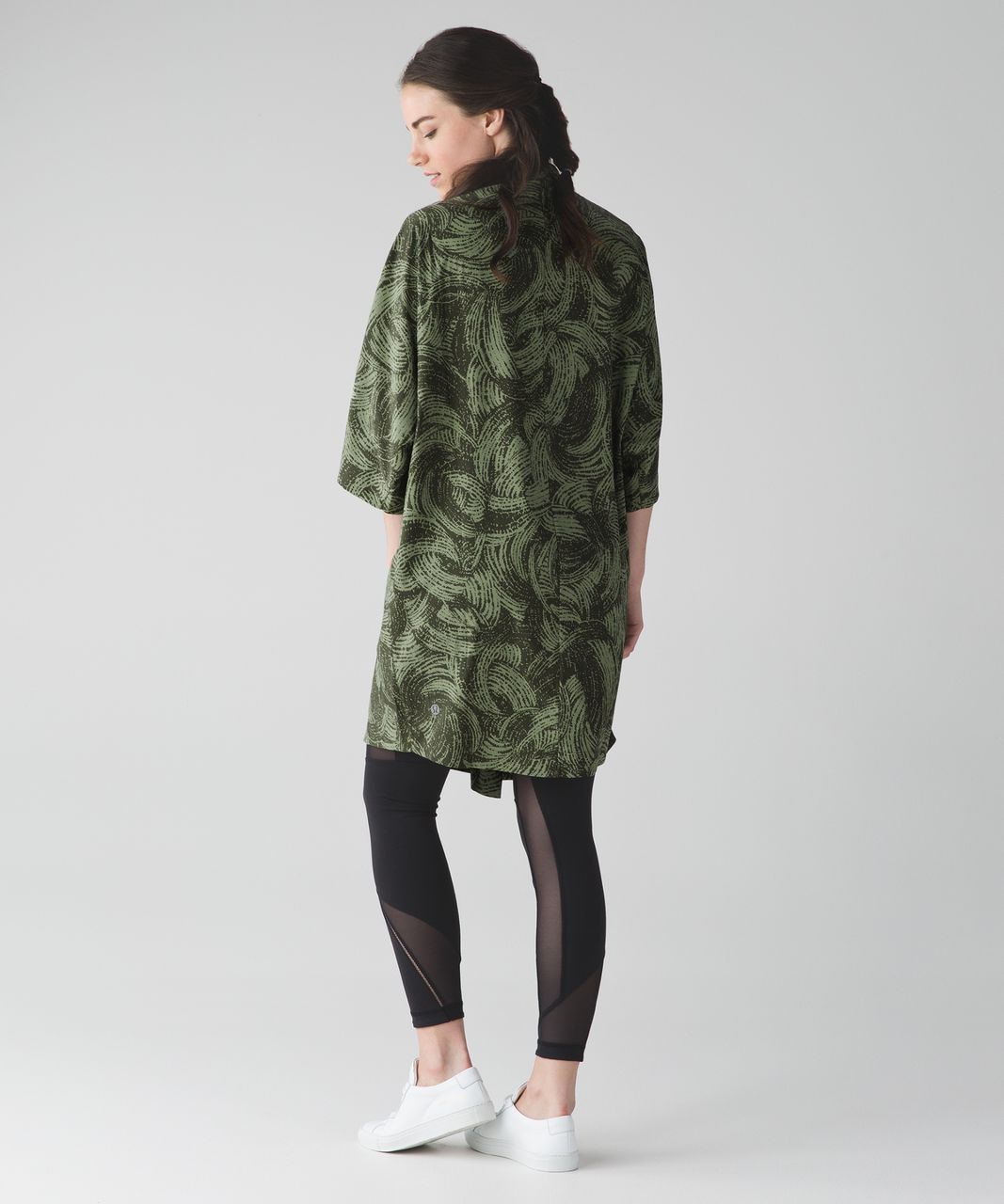 Lululemon Yoga Haven Kimono - Mini Wavy Desert Olive Fatigue Green