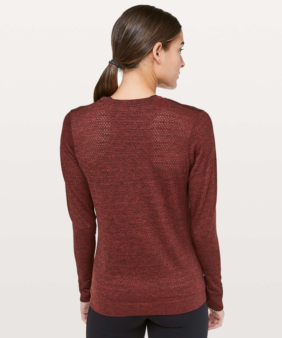 Lululemon Breeze By Long Sleeve *Squad - Dark Sport Red / Black