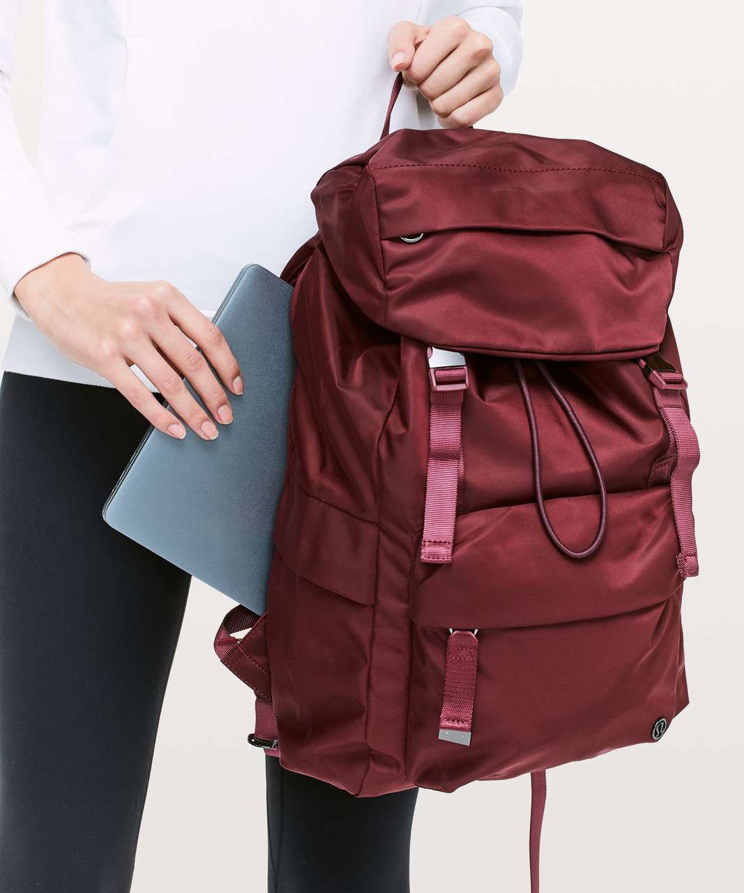 NWT Lululemon City Adventure 2.0 Backpack Maroon Wine HTF Color Burgundy  Carryon