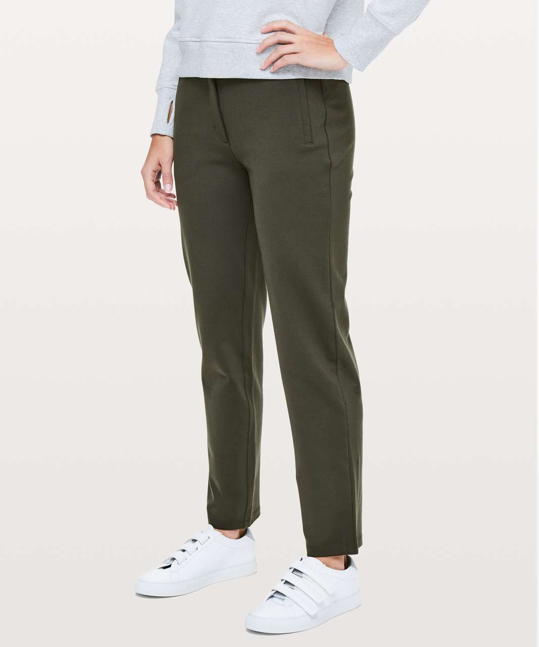 Lululemon On The Move Pants Work Pants Olive green Women’s Size 6 Tech Crop  