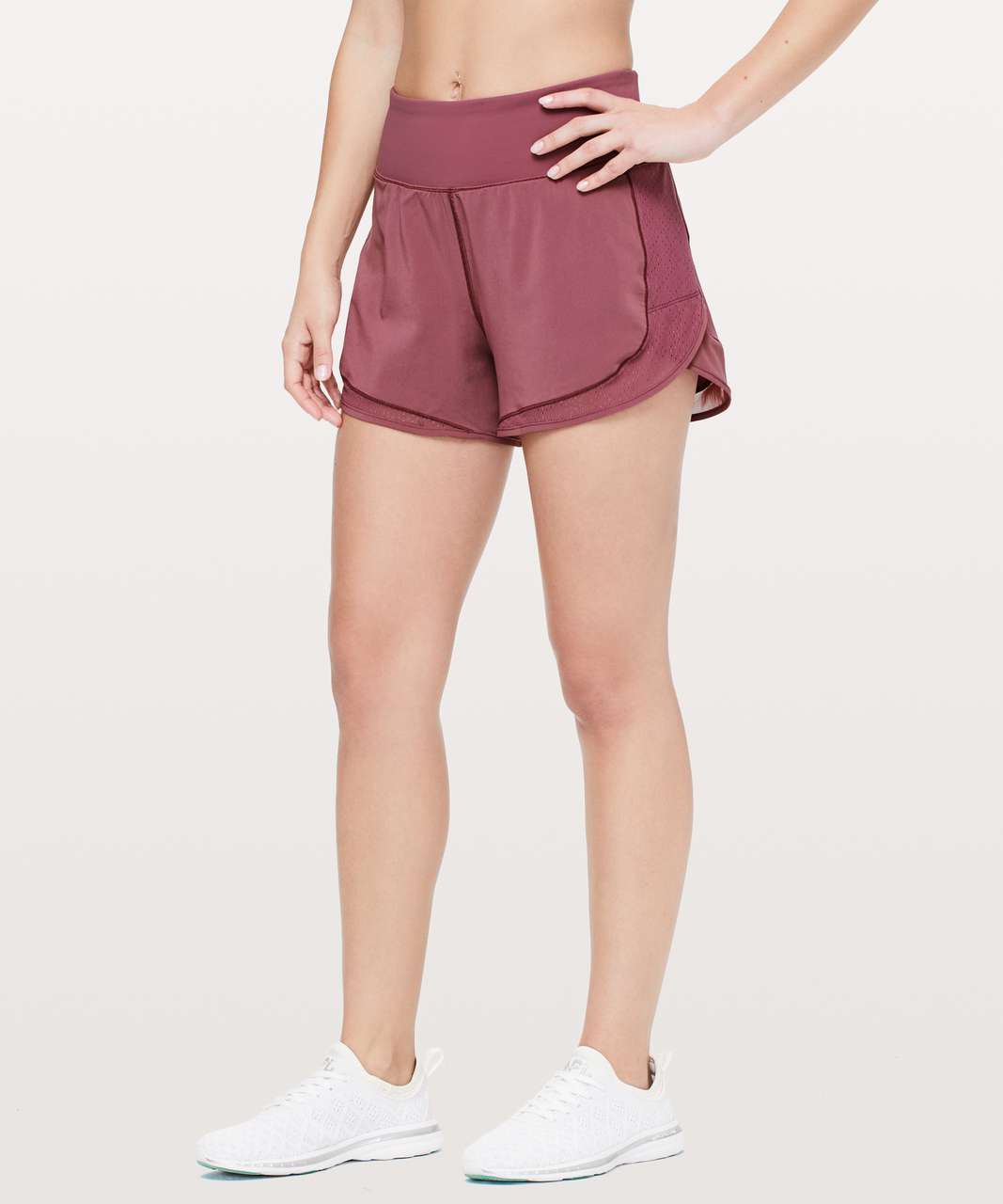 Lululemon Over & Above Train Short - Misty Merlot