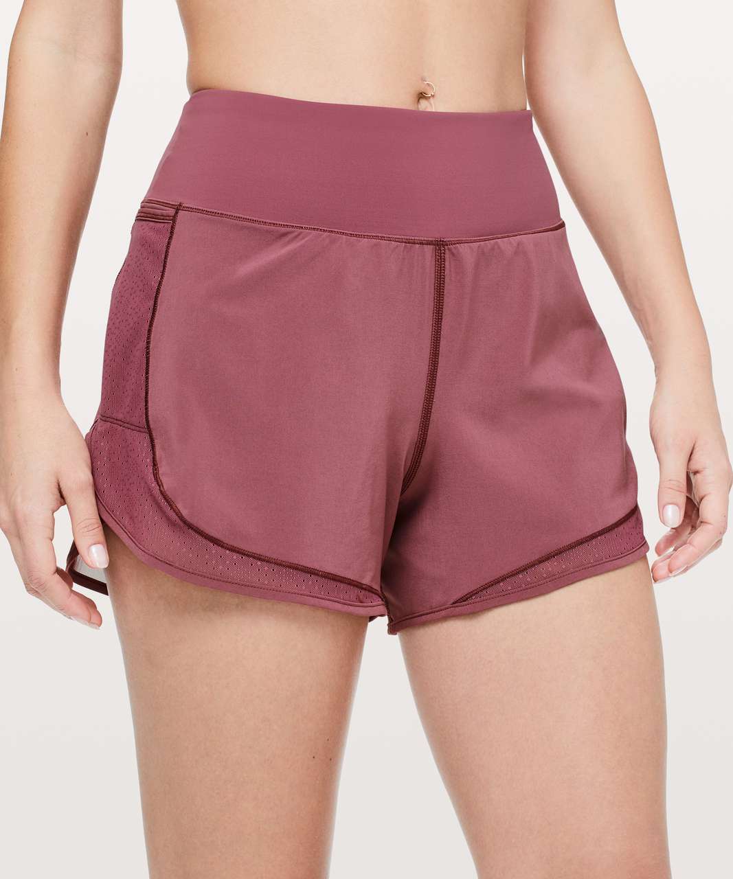 Lululemon Over & Above Train Short - Misty Merlot