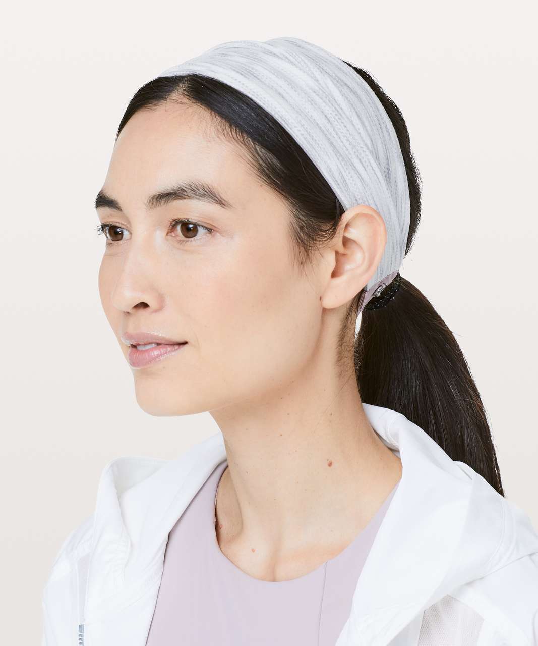 Lululemon Fringe Fighter Headband - Heathered Smoky Blush / Tiger Space Dye Hail White