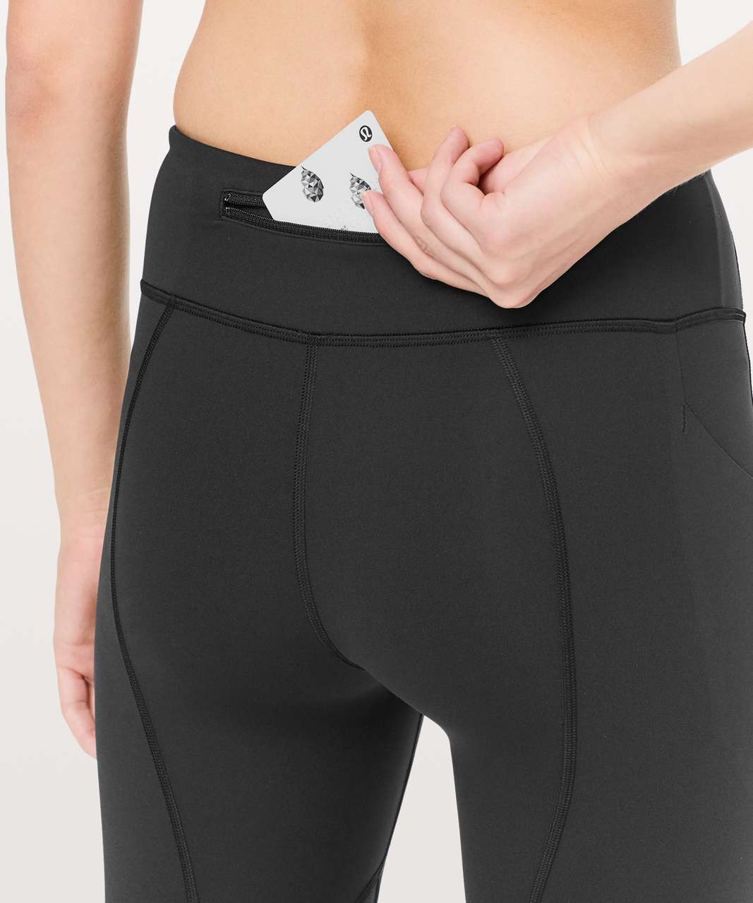 Lululemon Pace Rival Crop Black Ruched Ankle Side Pocket Active Leggings  Size 4 - $36 - From gracieumbrella