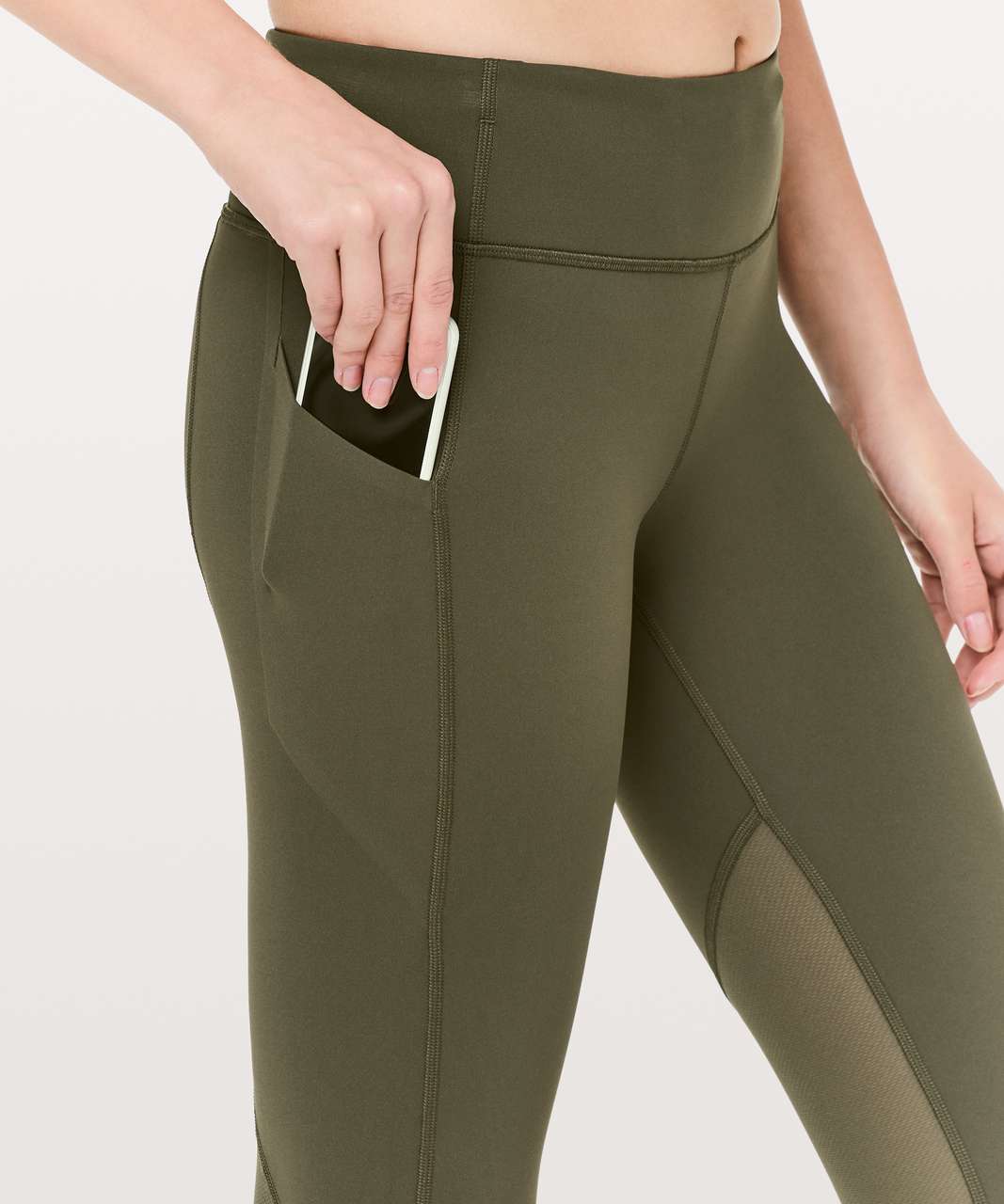 Lululemon Pace Rival Crop 22 dark olive, Women's Fashion, Activewear on  Carousell