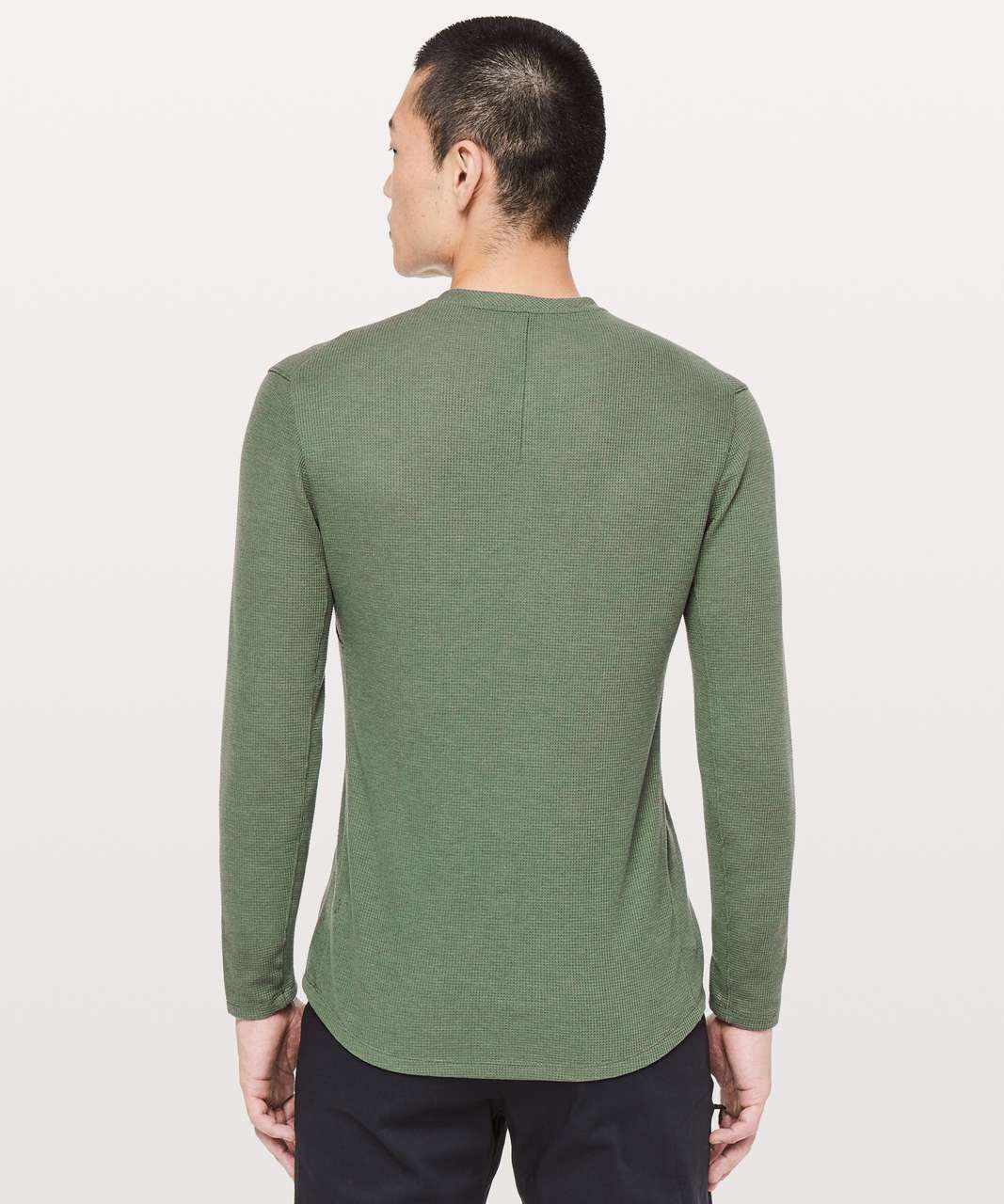 Lululemon Shift Stitch Henley - Heathered Tank Green