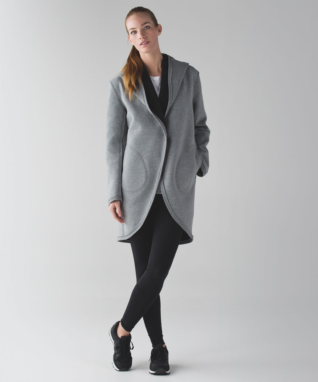 Lululemon &go When Youre Cold Wrap - Heathered Medium Grey / Black