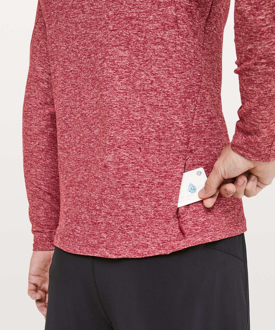 Lululemon Surge Warm Long Sleeve - Heathered Dark Sport Red