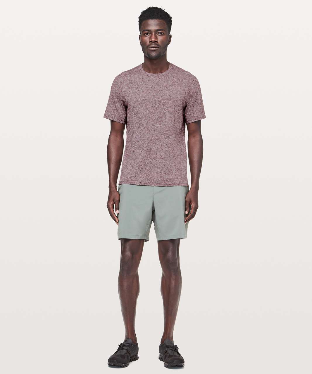 Lululemon Drysense Mesh Short Sleeve - Heathered Dark Adobe - lulu fanatics