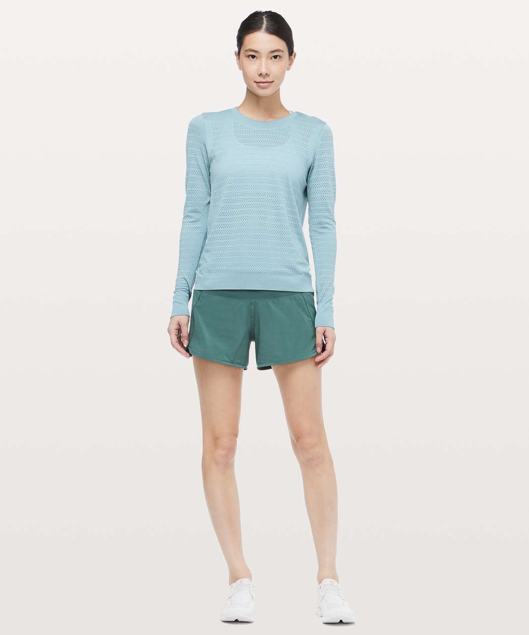 Lululemon Run Times Short II *4" - Green Smoke